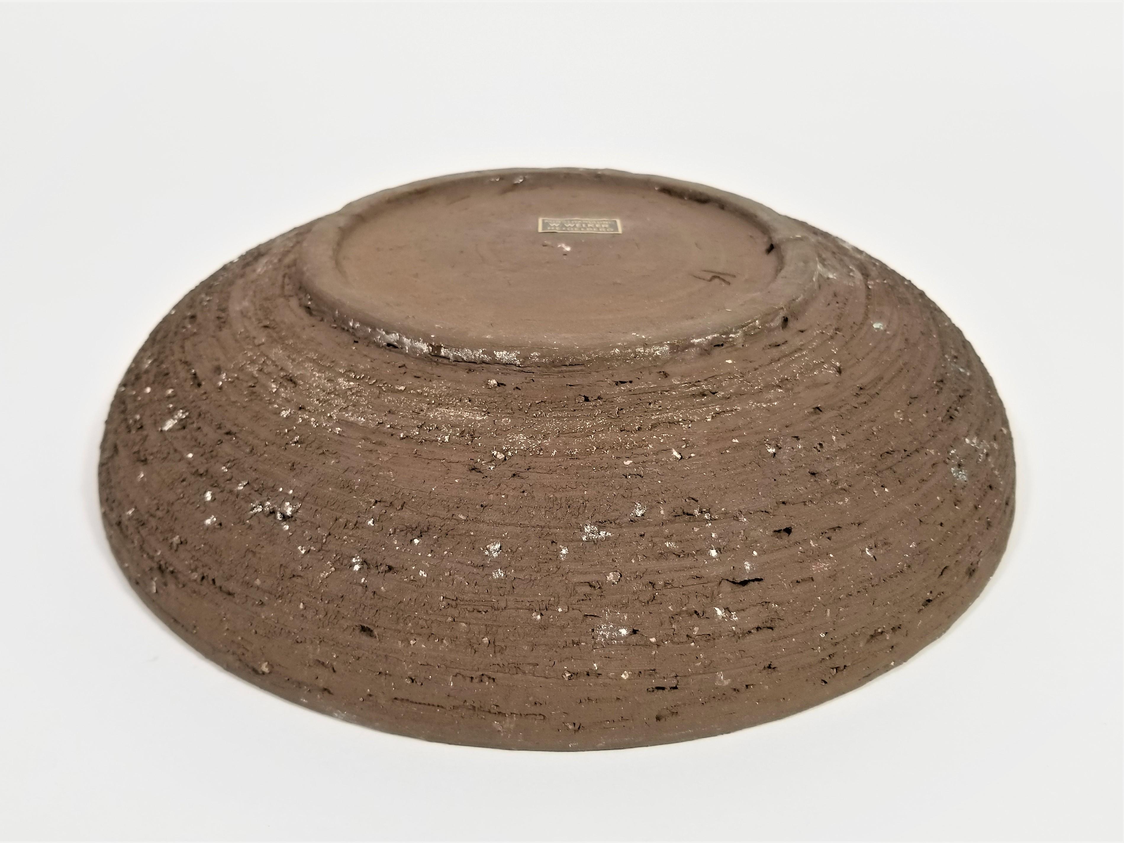 Glazed Pottery Bowl Germany Kunsthandlung W. Welker Heidelberg For Sale 4