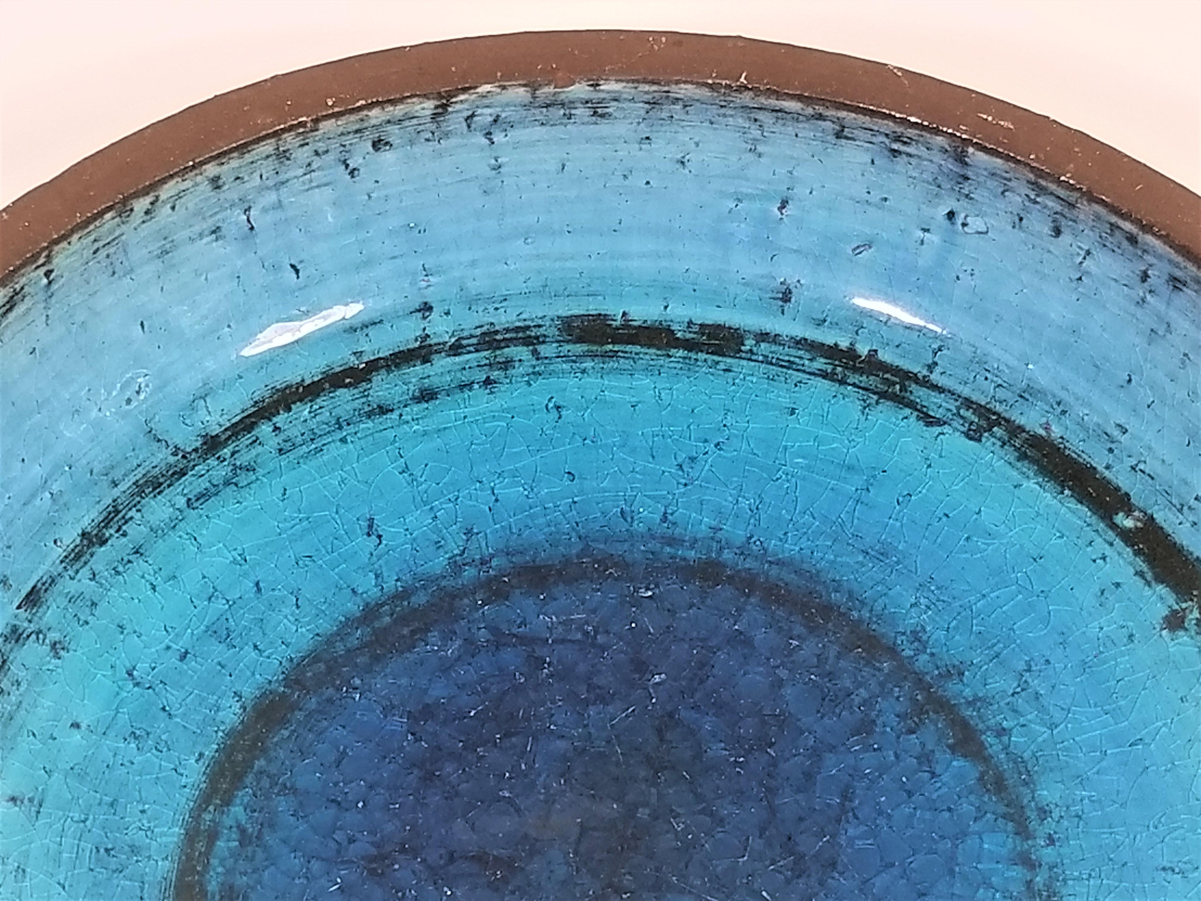 Glazed Pottery Bowl Germany Kunsthandlung W. Welker Heidelberg For Sale 1