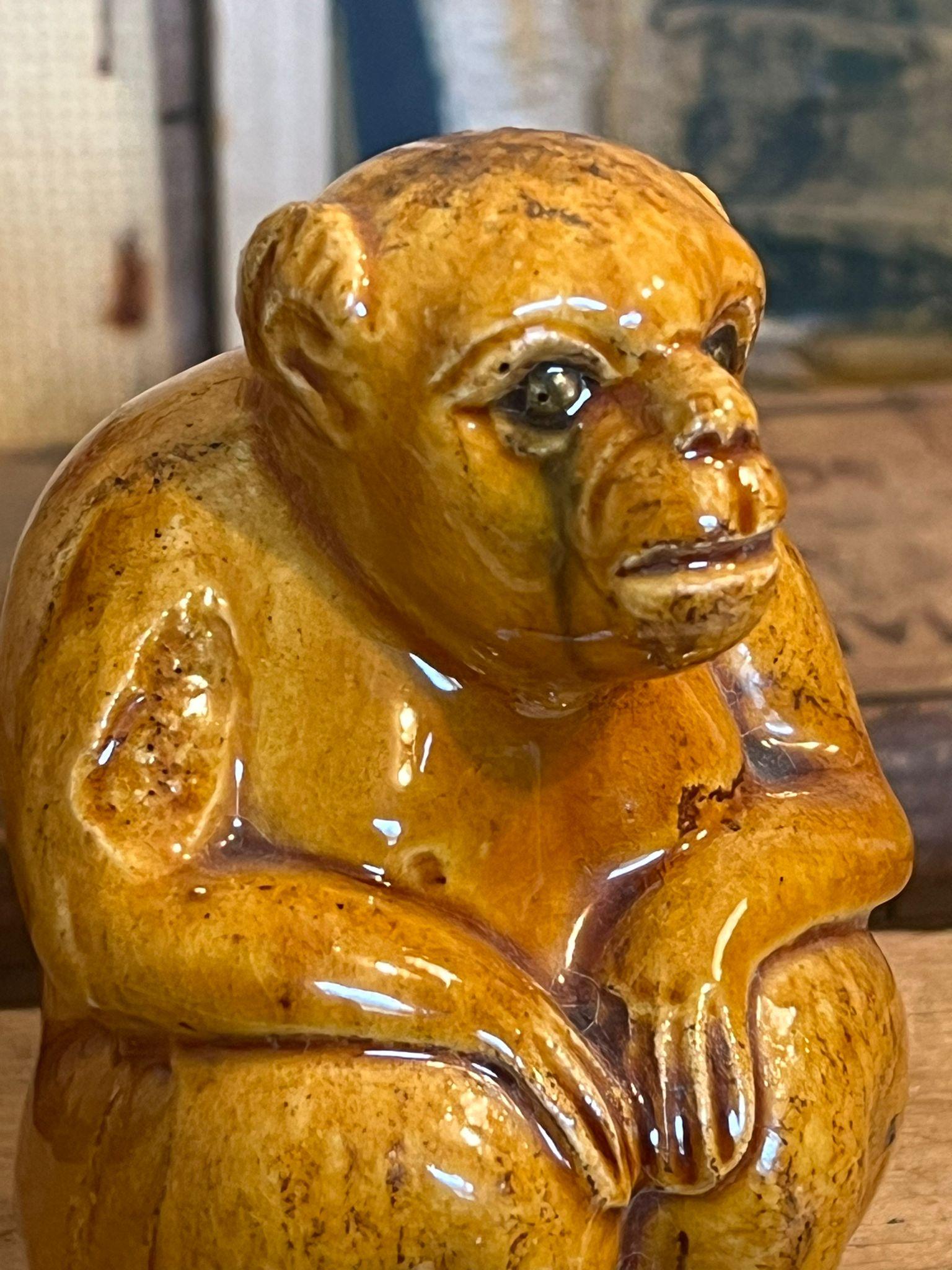 Poterie émaillée Chimp en vente 1
