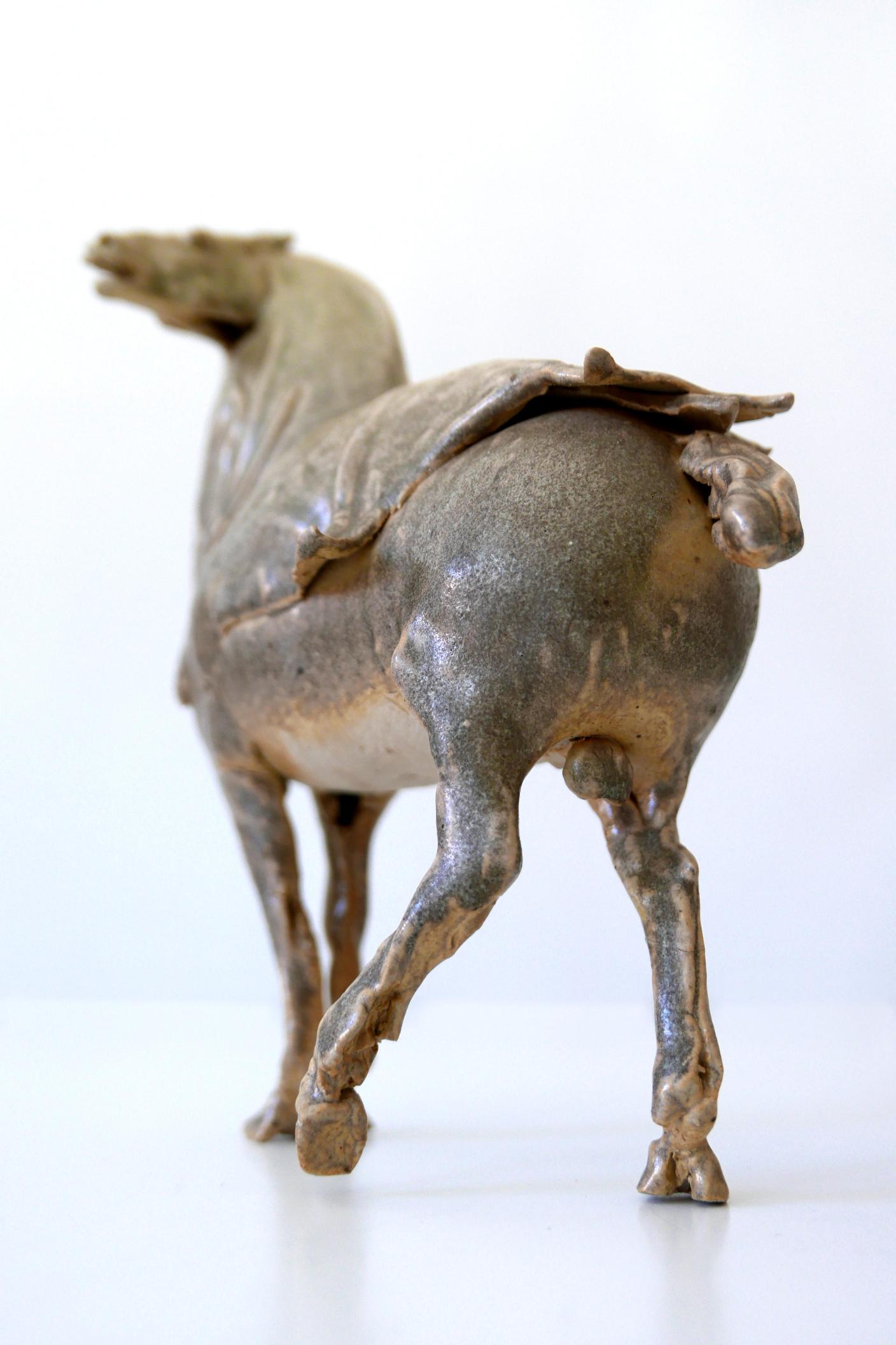 Glazed Pottery Horse by German Artist Harro Frey For Sale 4