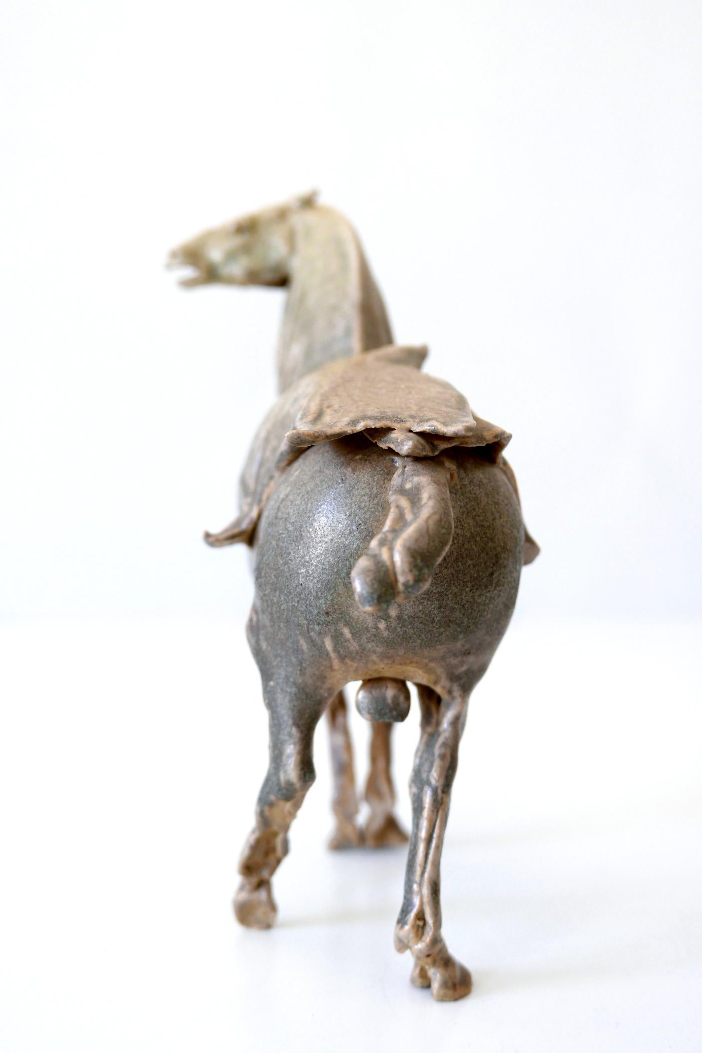 Glazed Pottery Horse by German Artist Harro Frey For Sale 5