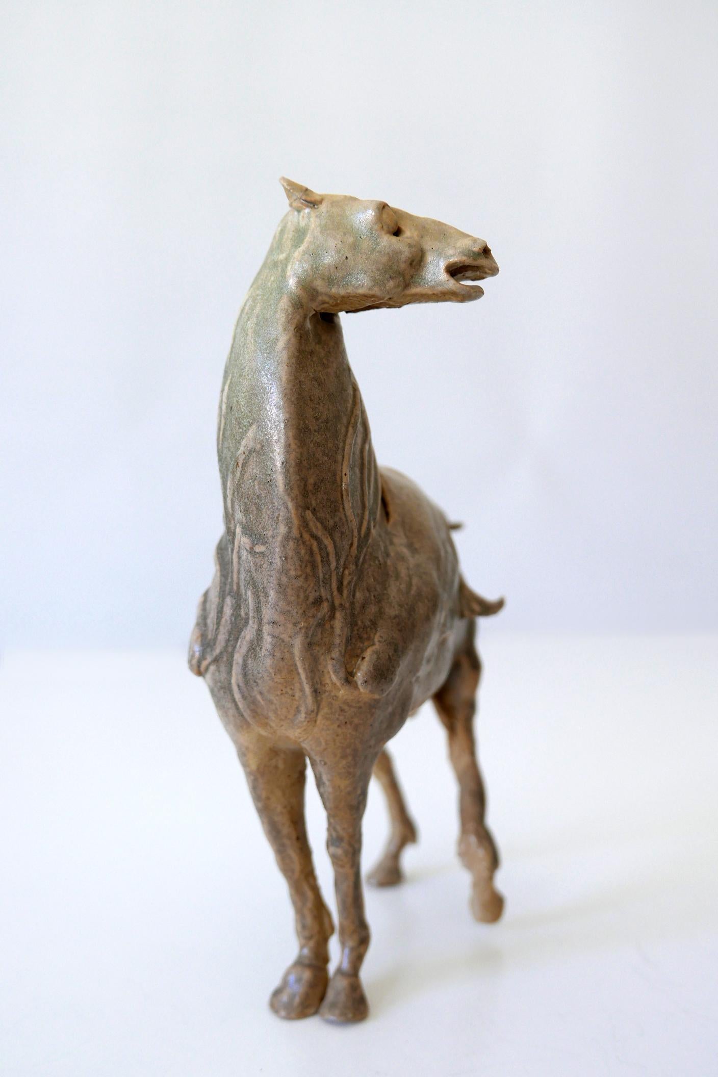 Glazed Pottery Horse by German Artist Harro Frey For Sale 6