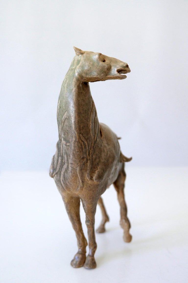 Glazed Pottery Horse by German Artist Harro Frey For Sale at 1stDibs