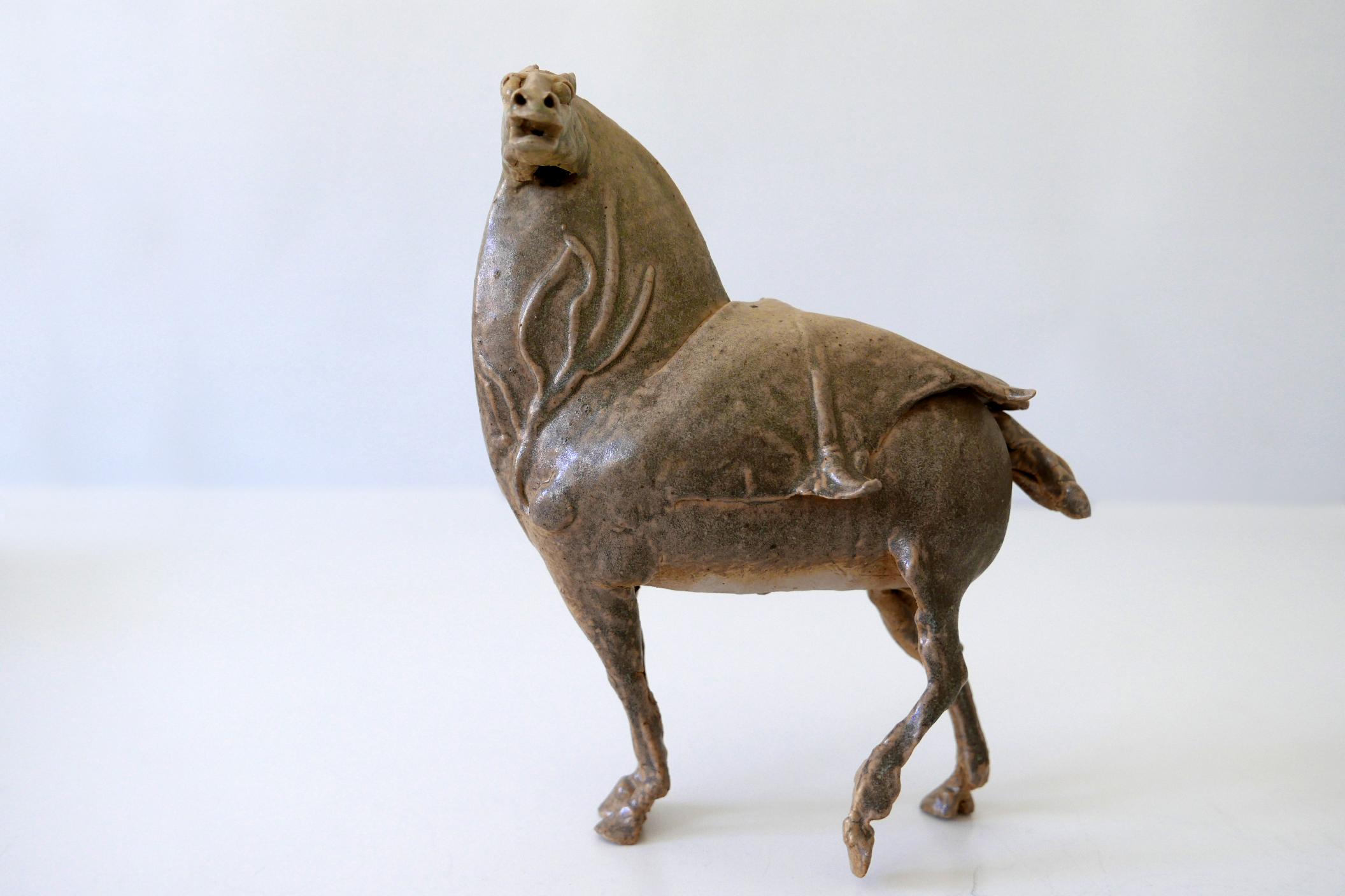 Glazed Pottery Horse by German Artist Harro Frey For Sale 8