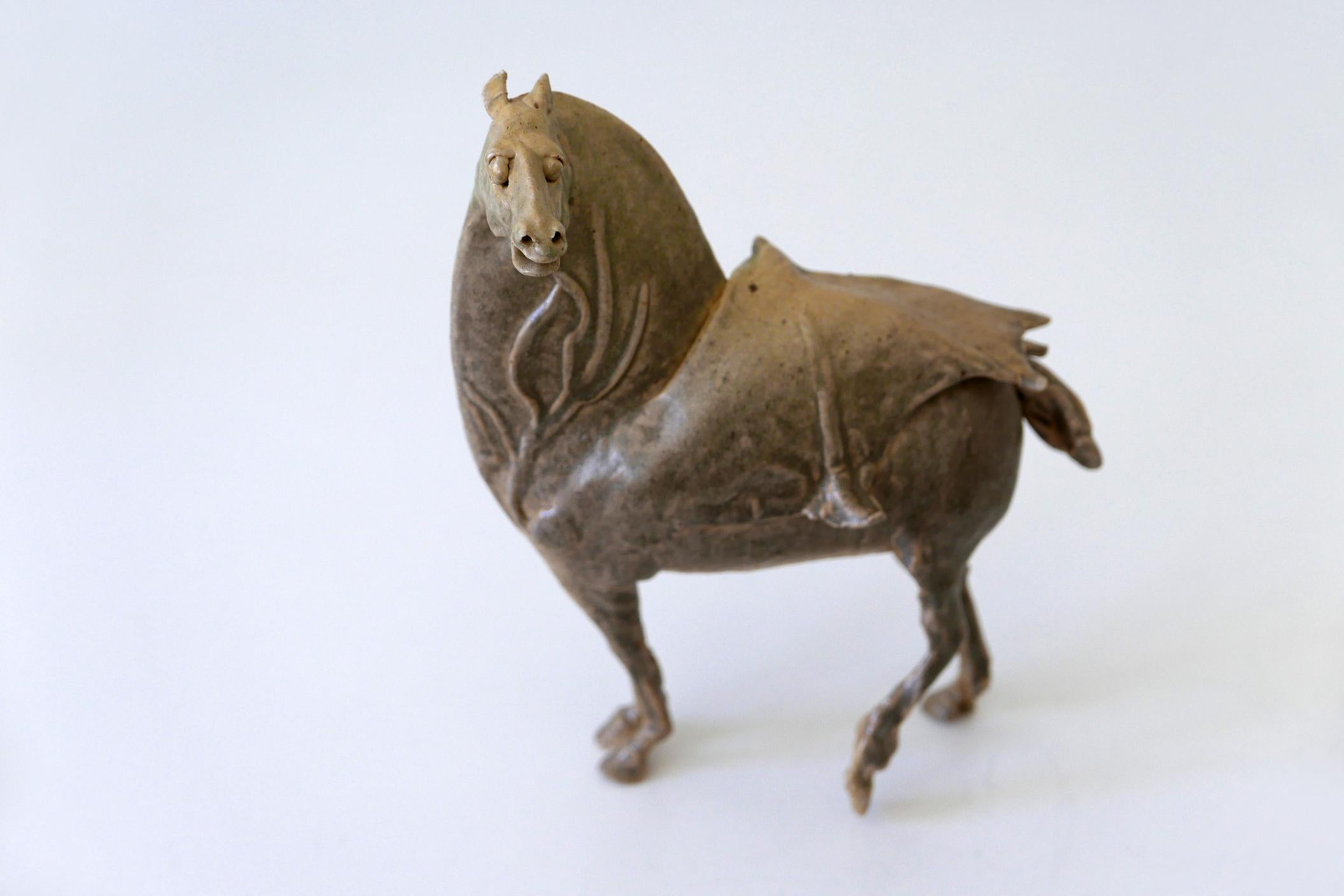 Glazed Pottery Horse by German Artist Harro Frey For Sale 10