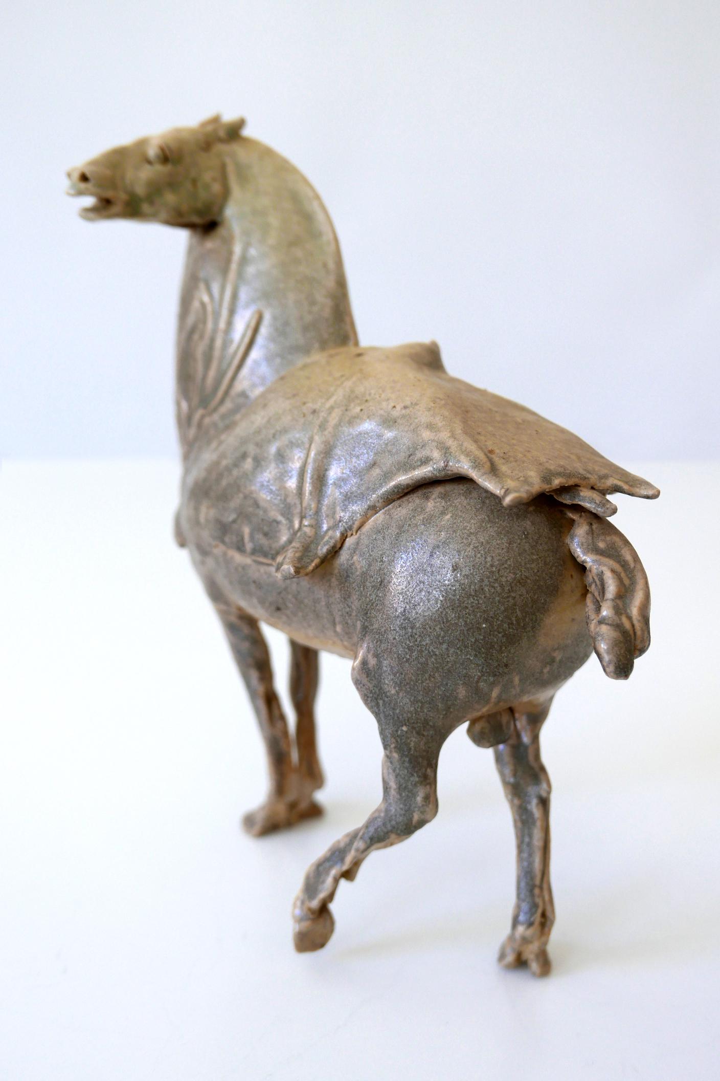 Glazed Pottery Horse by German Artist Harro Frey For Sale 3