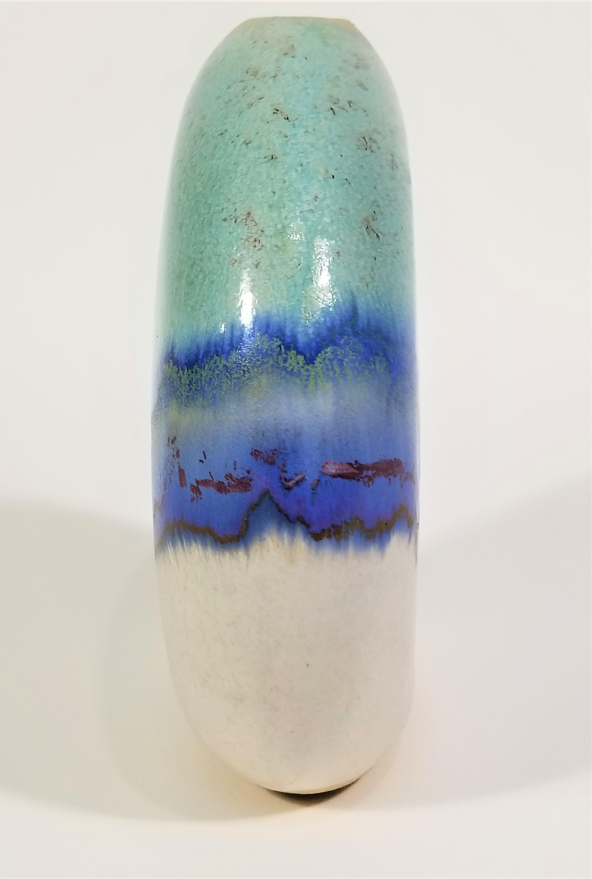 Glazed Pottery Vase Mid Century, 1970s For Sale 8