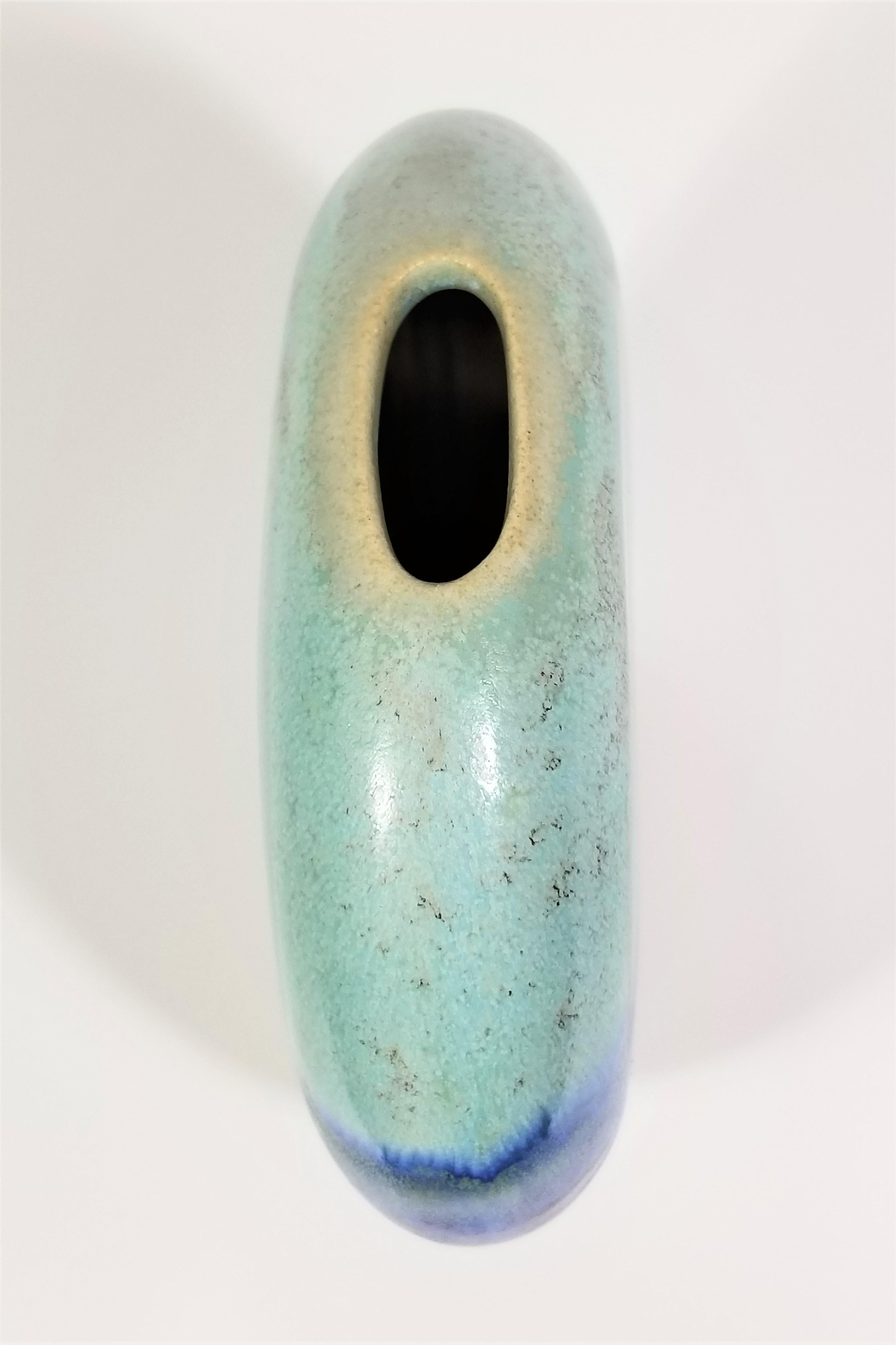 Glazed Pottery Vase Mid Century, 1970s For Sale 9