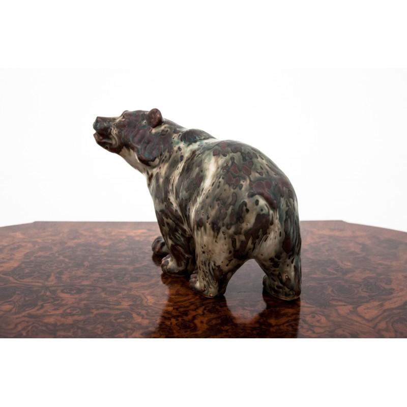 Mid-Century Modern Figurine d'ours en grès émaillé, Knud Kyhn pour Royal Copenhagen n° 20155 en vente