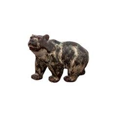 Glazed Stoneware Bear Figurine, Knud Kyhn for Royal Copenhagen #20155