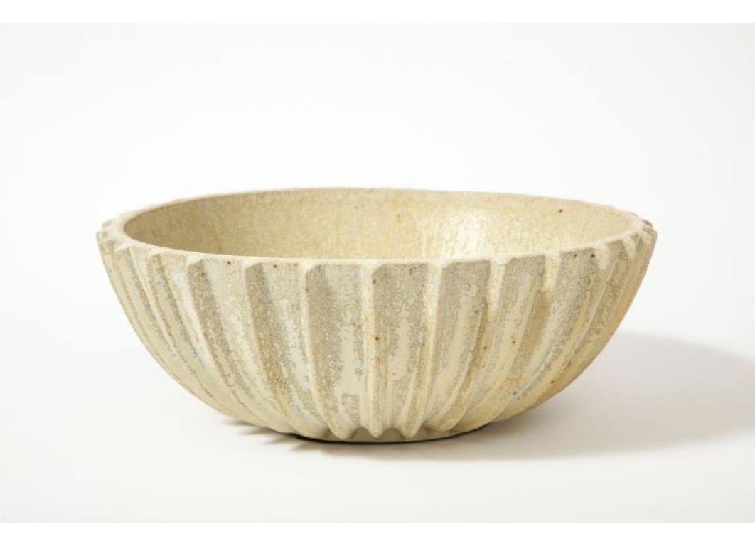 Modern Glazed Stoneware Bowl by Arne Bang, c. 1930 For Sale