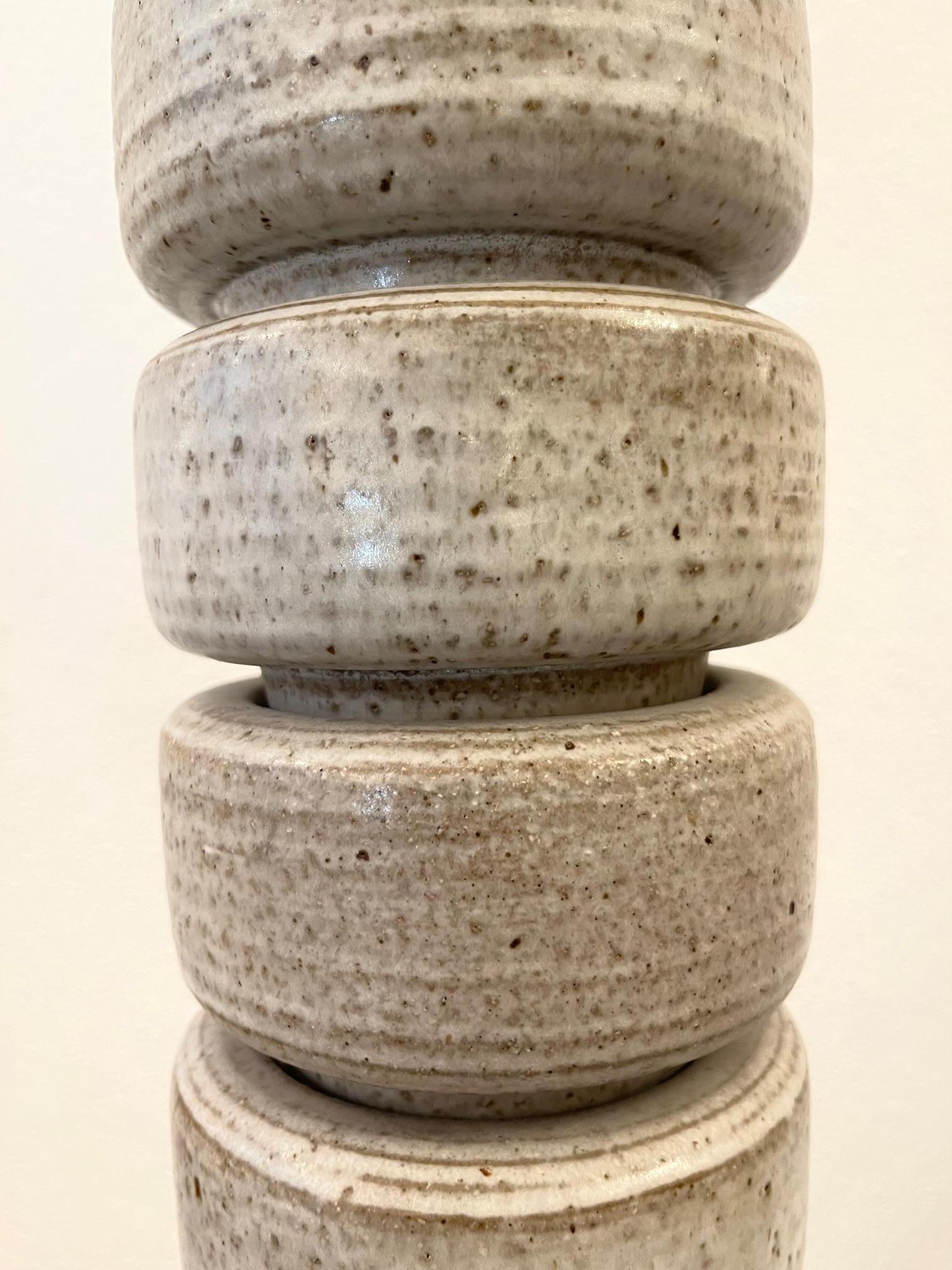 Glazed Stoneware Ceramic Floor Lamp by Edouard Chapallaz, Switzerland ca. 1960s For Sale 2