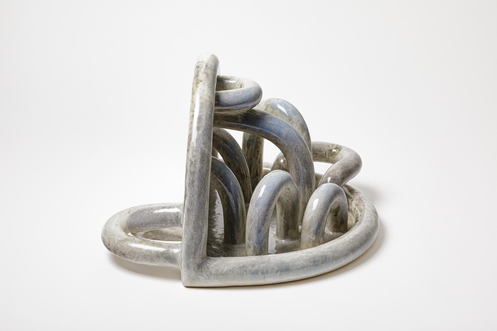 Beaux Arts Glazed stoneware console entitled « Nebula » by Clémentine Dupré, 2025. For Sale