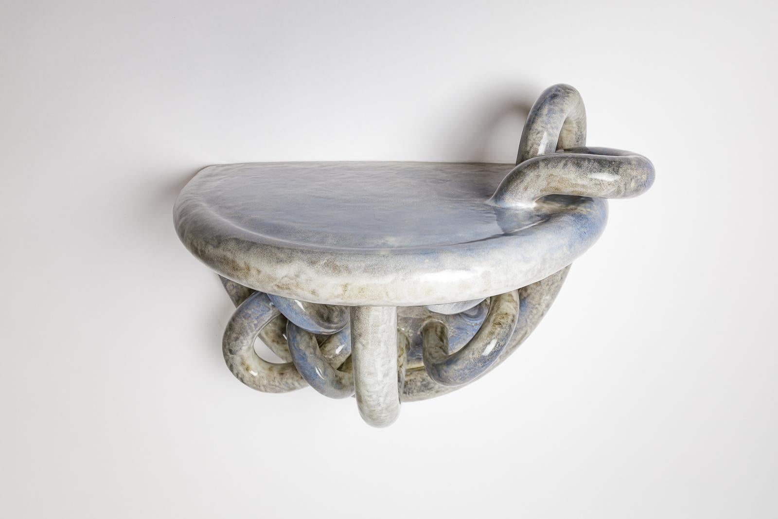 Beaux Arts Glazed stoneware console entitled « Nebula » by Clémentine Dupré, 2025. For Sale