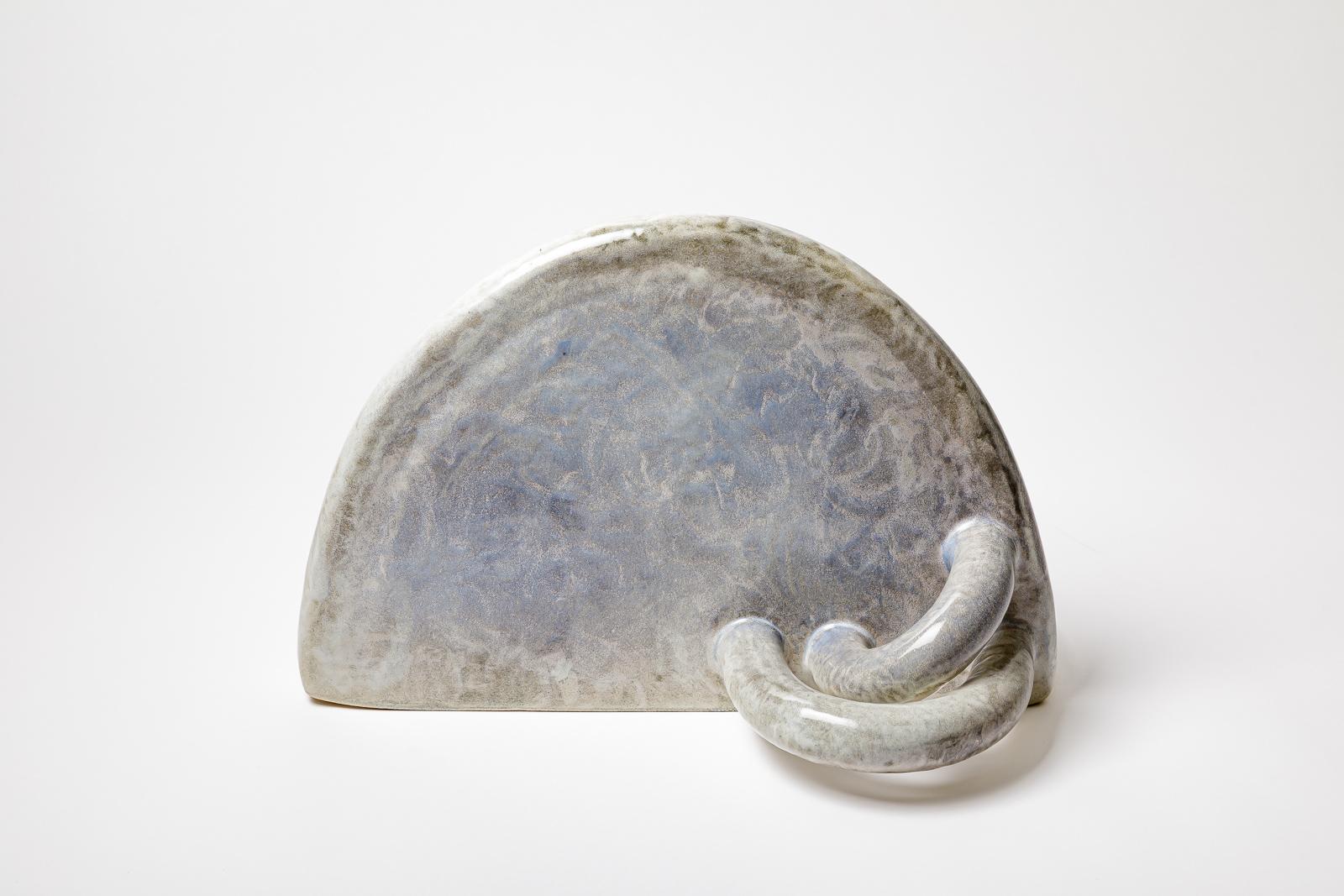 French Glazed stoneware console entitled « Nebula » by Clémentine Dupré, 2025. For Sale