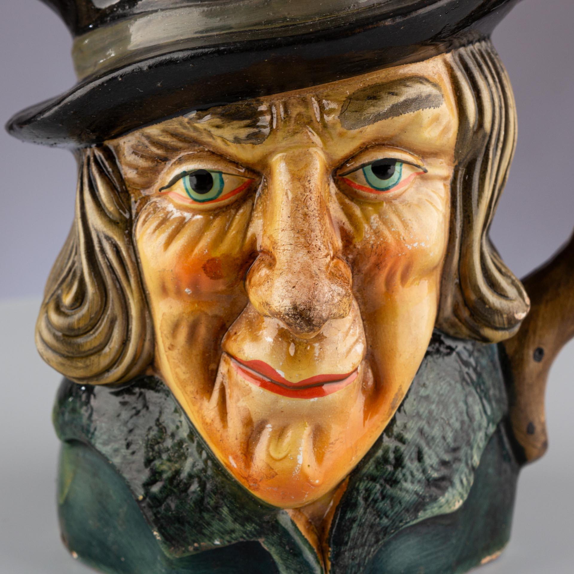 Glazed Stoneware English Caricature Jug In The Shape Of An Old Man, 20th Century For Sale 6