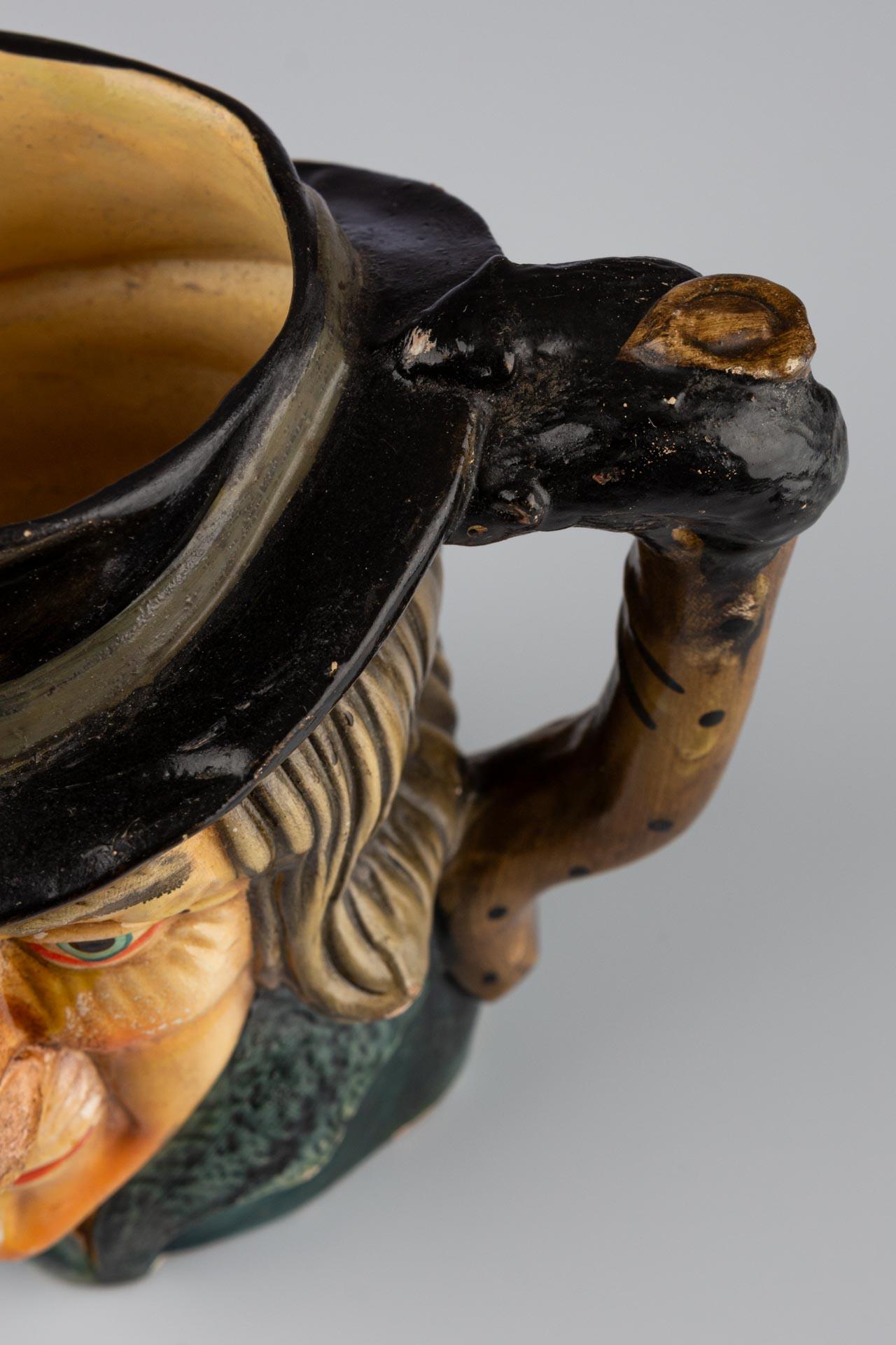 Glazed Stoneware English Caricature Jug In The Shape Of An Old Man, 20th Century For Sale 8