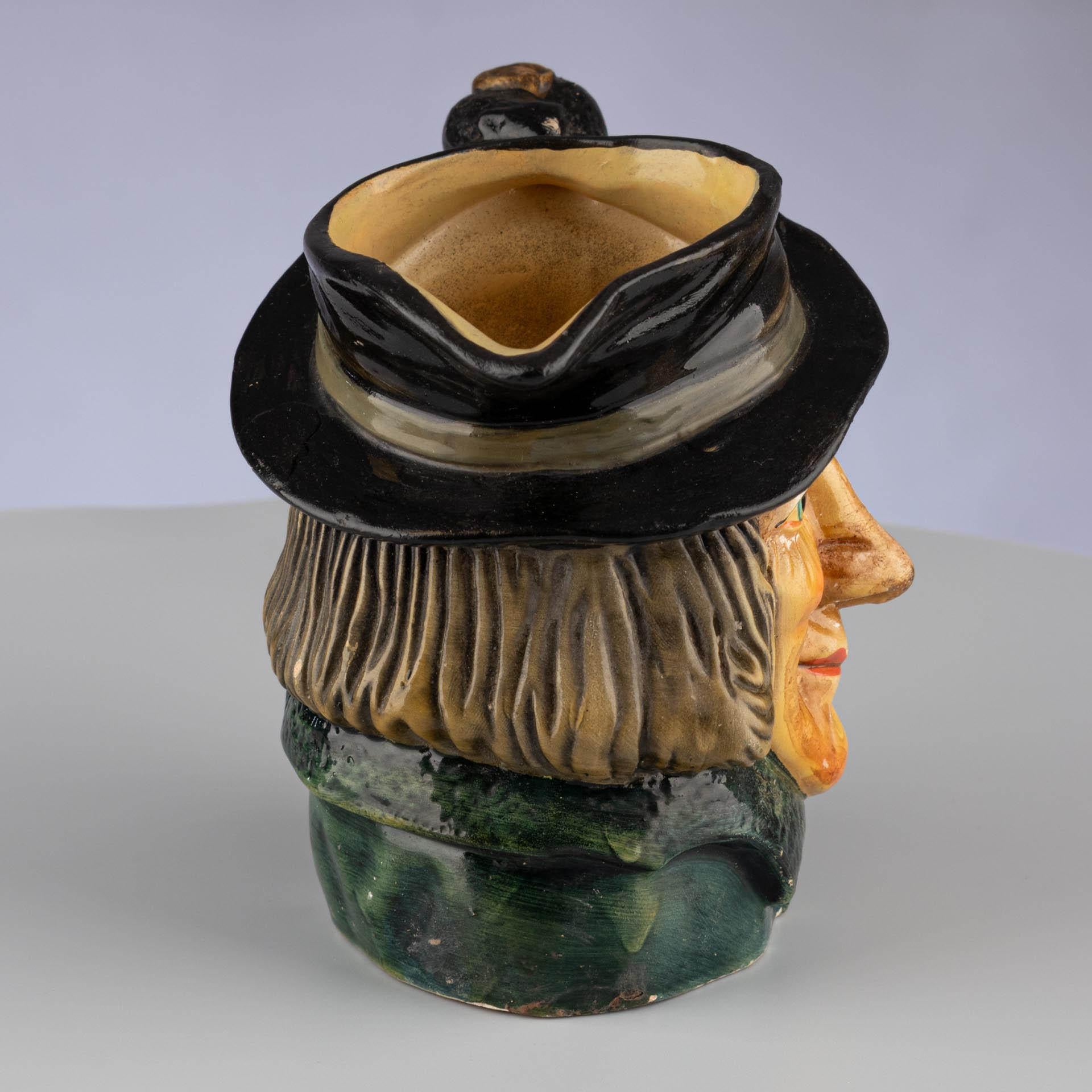 Glazed Stoneware English Caricature Jug In The Shape Of An Old Man, 20th Century For Sale 3