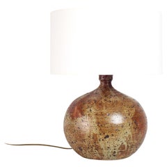 Lampe en grès émaillé de La Borne France, 1970