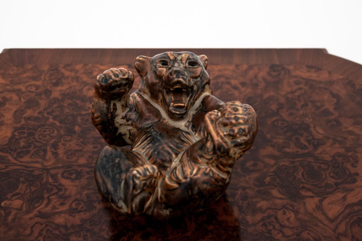 Danois Figurine d'ours couchés en grès émaillé, Knud Kyhn pour Royal Copenhagen n°20271 en vente