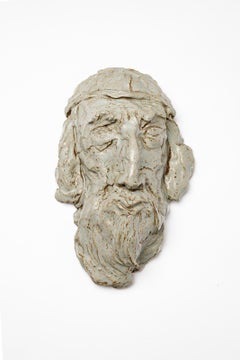 Glazed stoneware mask of Pieter Brueghel by Pierre Franchy, 1968.