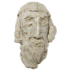 Maske von Pieter Brueghel aus glasiertem Steingut von Pierre Franchy, 1968.