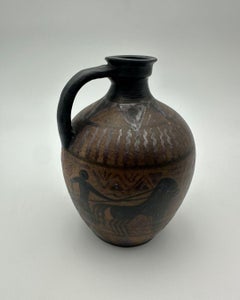 Glazed Stoneware Pitcher VE Ciboure, Vilotte Period, France, circa 1920