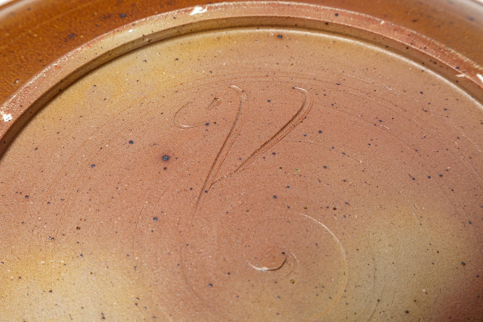 Late 20th Century Glazed stoneware plate, France. For Sale