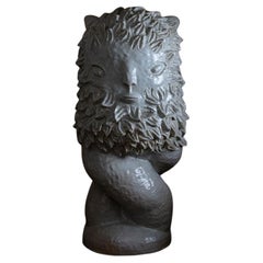 Escultura de gres esmaltado titulada "Baco" de Laurent Dufour, 2025.