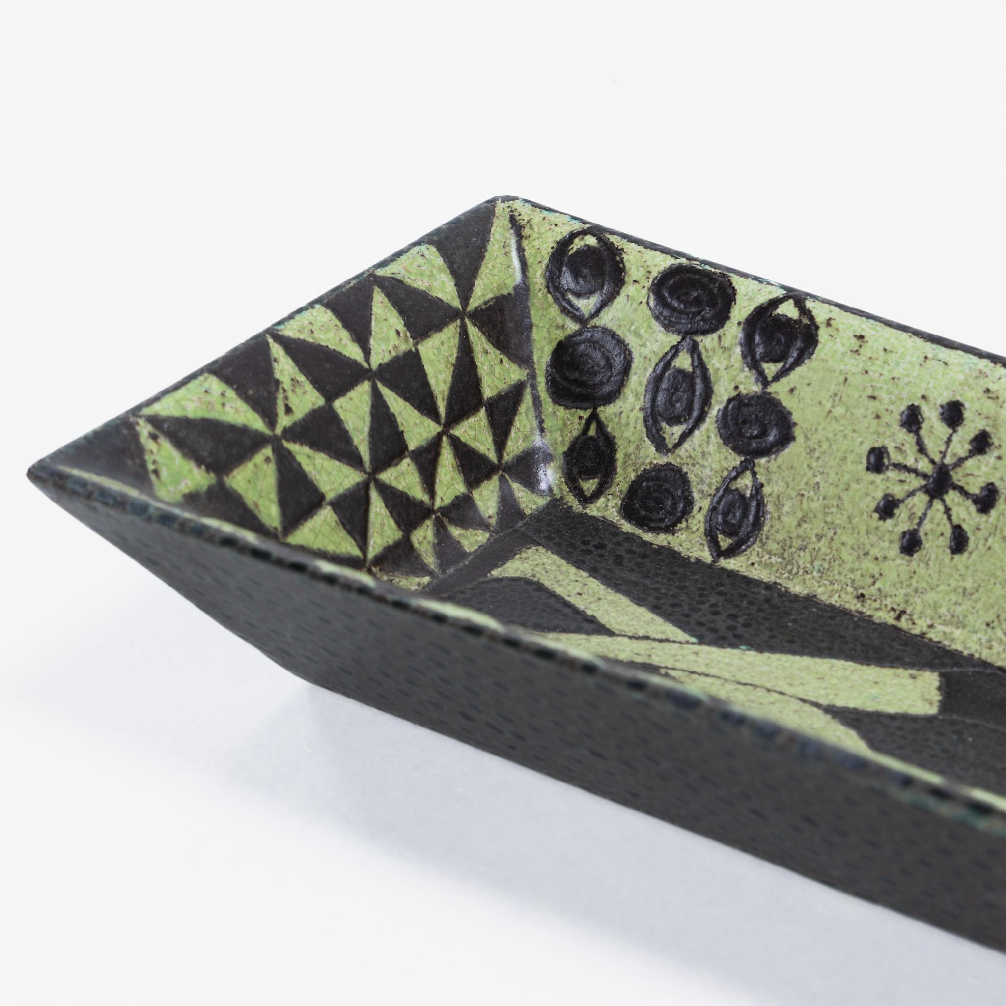 Mid-Century moderno Scultura in gres smaltato con motivi in vendita