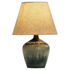 Glazed Stoneware Table Lamp by Eigil Hinrichsen, Denmark Mid-20th Century