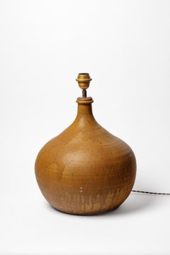Glazed stoneware table lamp by La Borne, circa 1970.
