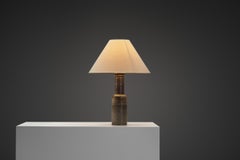 Glazed Stoneware Table Lamp by Nils Kähler for Kähler Keramik, Denmark ca 1960s