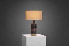 Glazed Stoneware Table Lamp by Tue Poulsen, Denmark 20th Century