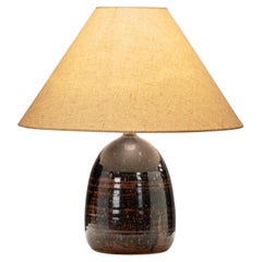 Glazed Stoneware Table Lamp by Visby Keramik, Denmark ca 1960s