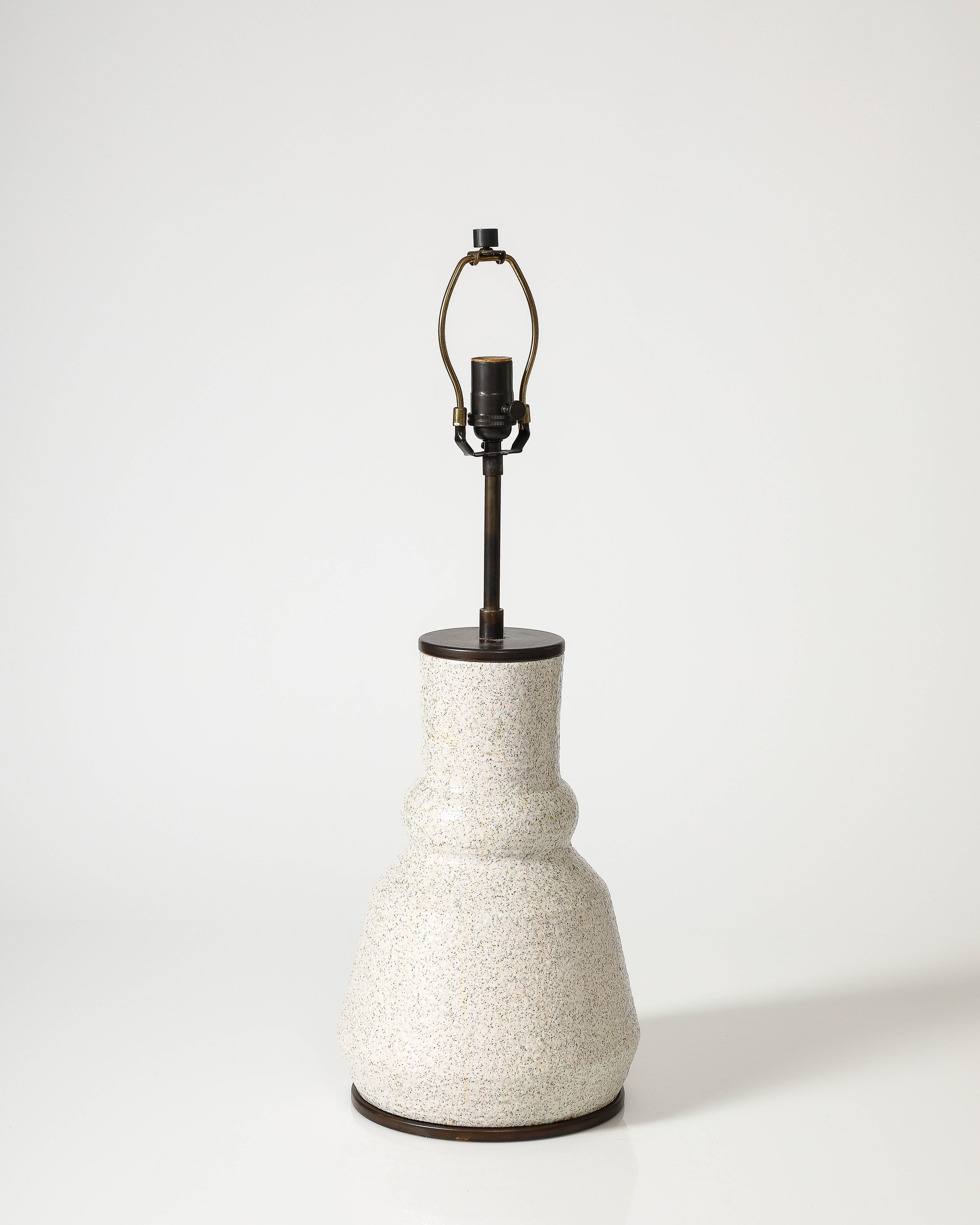 XXIe siècle et contemporain Lampe de table en grès émaillé, États-Unis, 21e siècle en vente