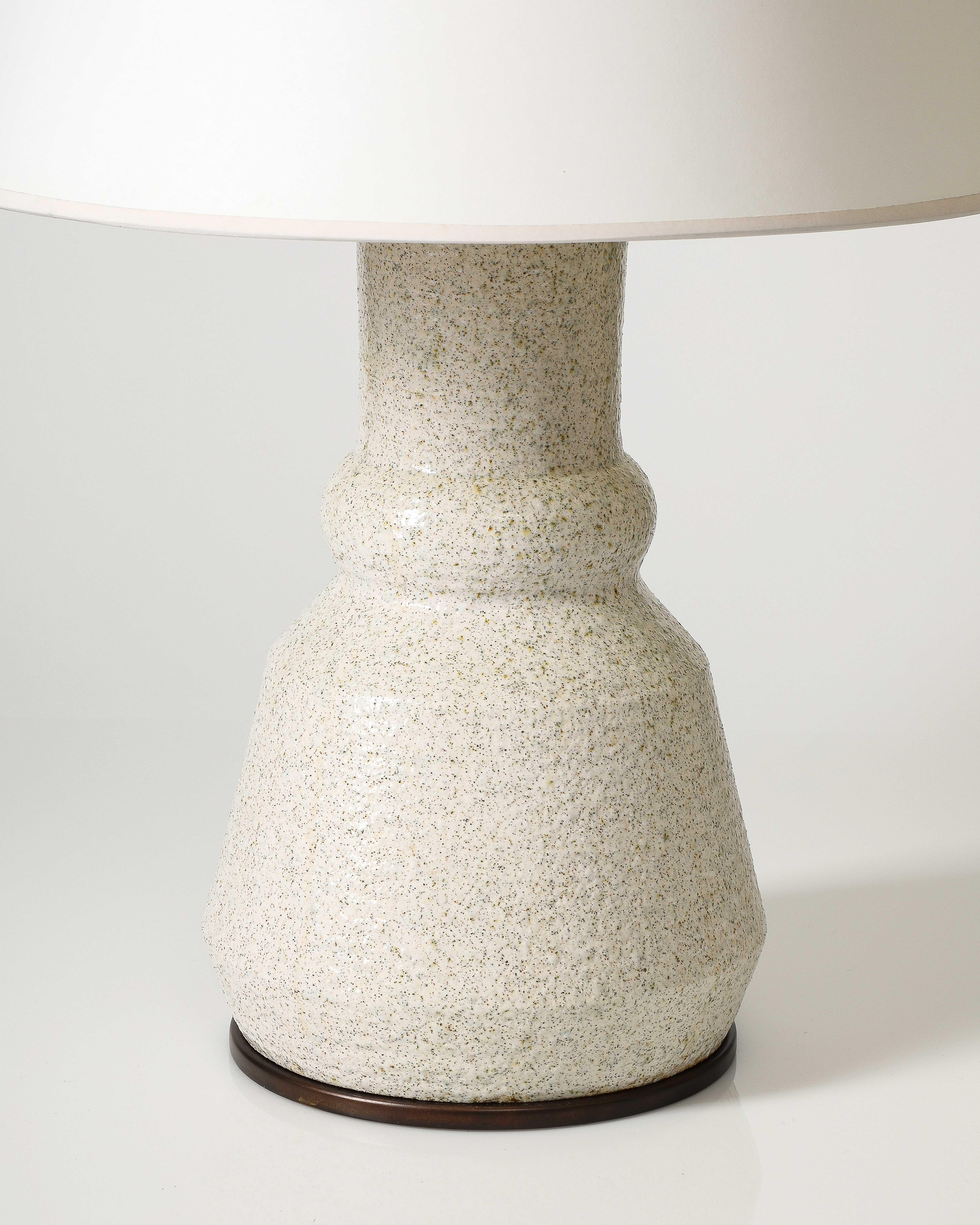 Grès Lampe de table en grès émaillé, États-Unis, 21e siècle en vente
