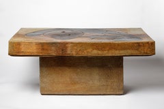 Tavolo in gres smaltato con decorazione geometrica di George Martin, circa 1970.