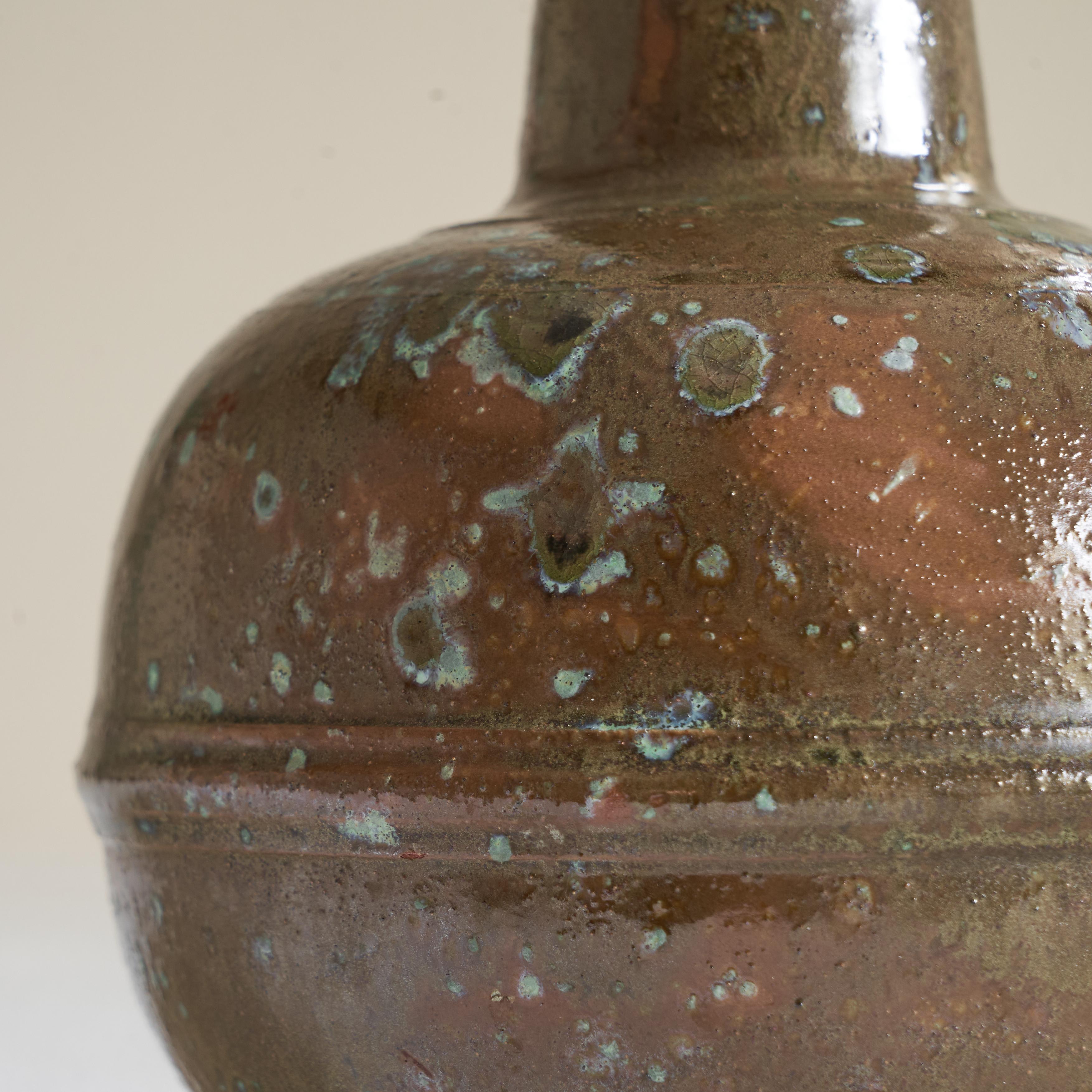 Glazed Stoneware Vase, 1930s In Good Condition For Sale In Tilburg, NL
