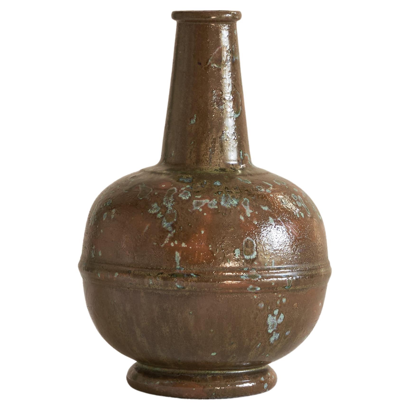 Glazed Stoneware Vase, 1930s For Sale