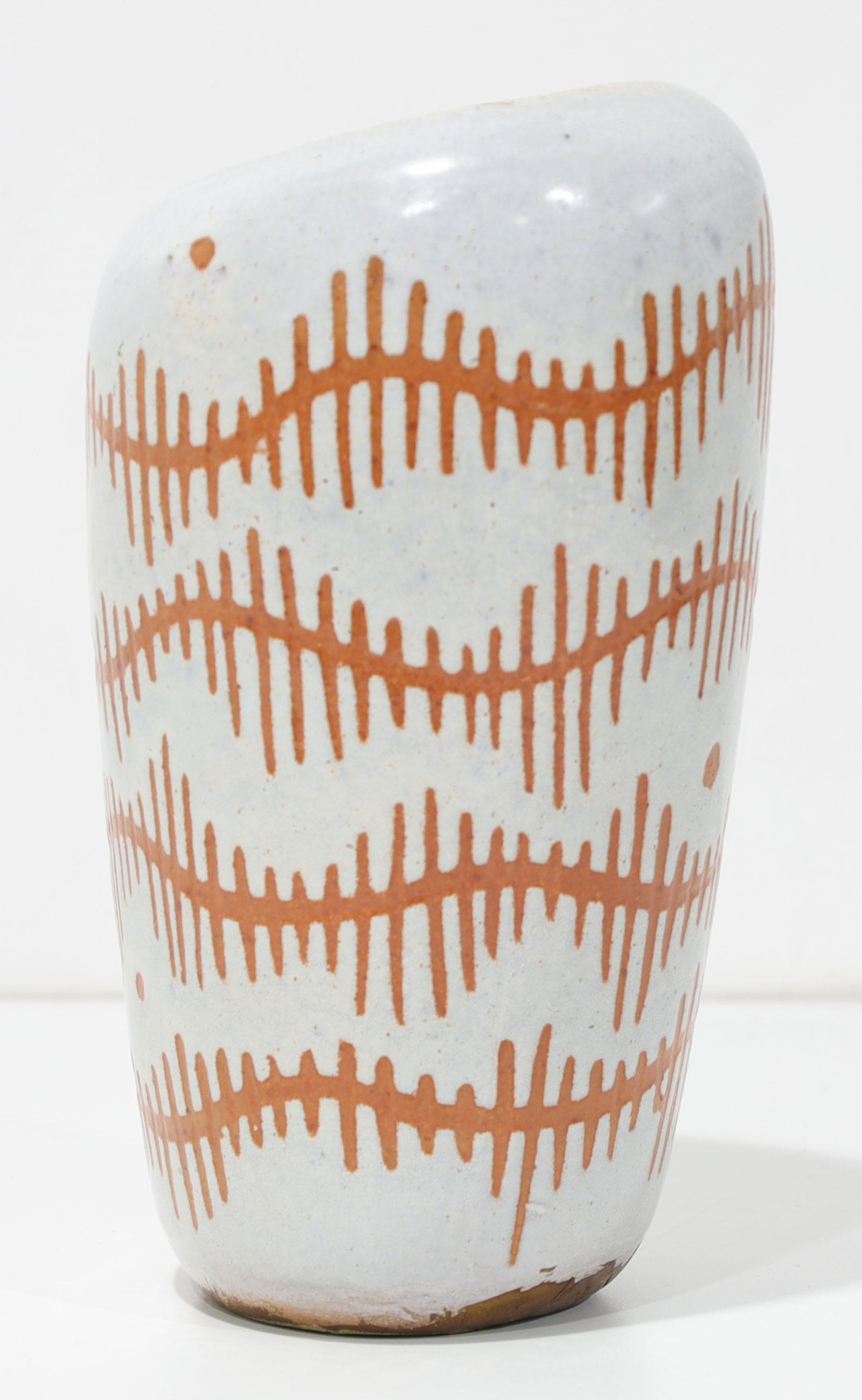 20th Century Glazed Stoneware Vase, 1960s For Sale