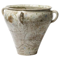 Vaso in gres smaltato di Adélaïde Renault, 2025.