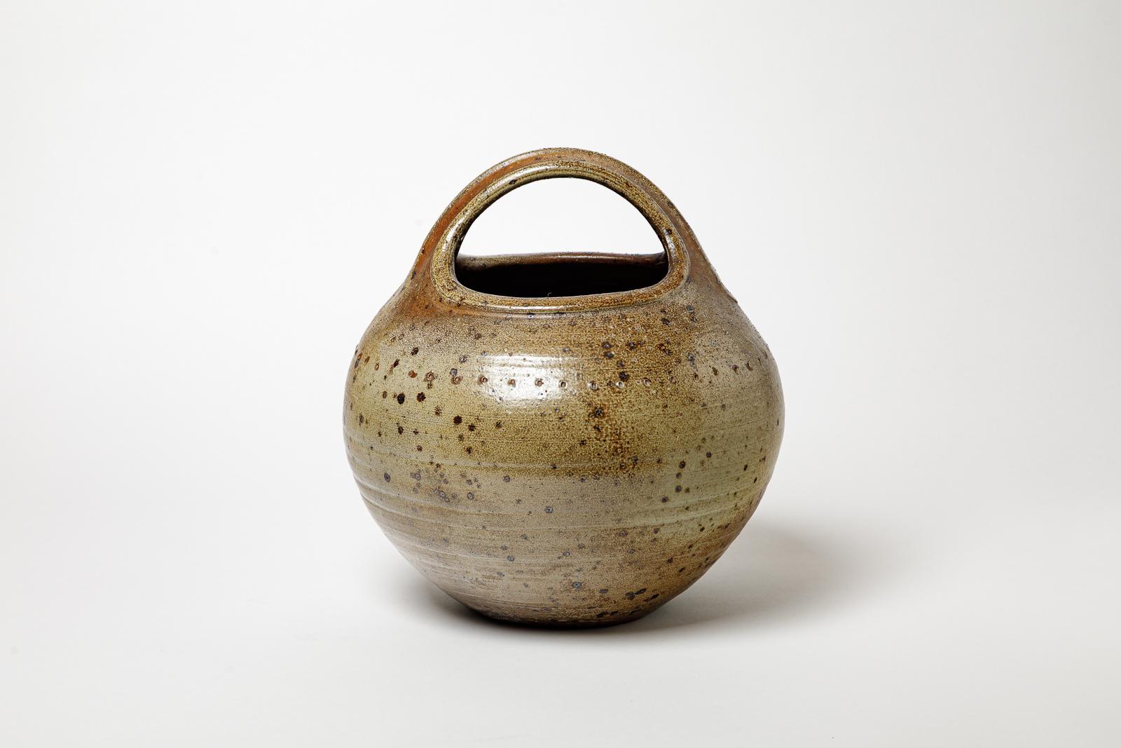 Vaso in gres smaltato di Gustave Tiffoche, 1970-1980 circa. In condizioni ottime in vendita a Saint-Ouen, FR