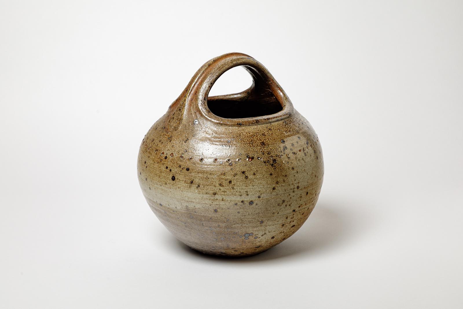 XX secolo Vaso in gres smaltato di Gustave Tiffoche, 1970-1980 circa. in vendita