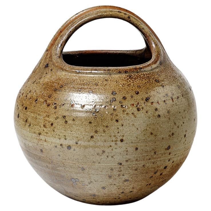 Vaso in gres smaltato di Gustave Tiffoche, 1970-1980 circa.