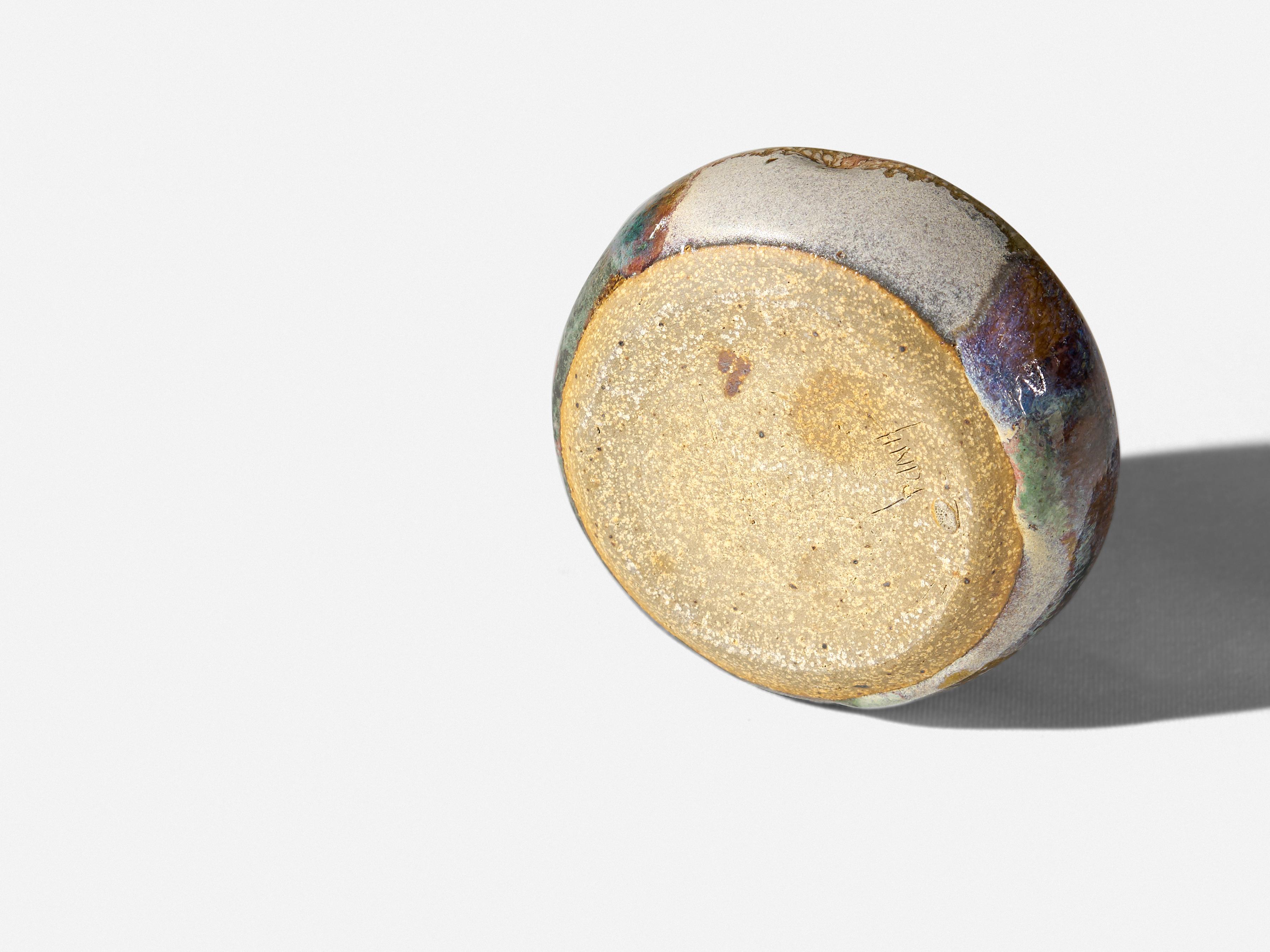 Glazed Studio Pottery Stoneware Signed Vase 1