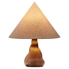 Lampe de table émaillée au motif fluide, par Niels Larsen, Danemark, années 1970
