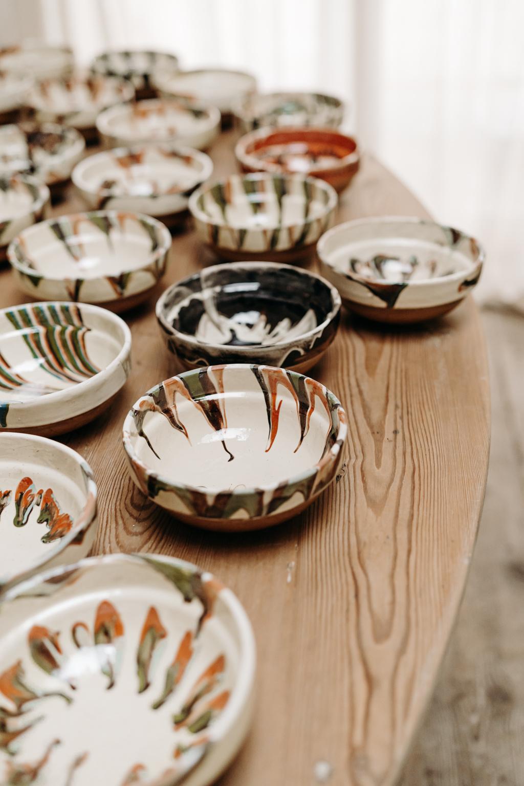 Contemporary Glazed Terra Cotta Bowls