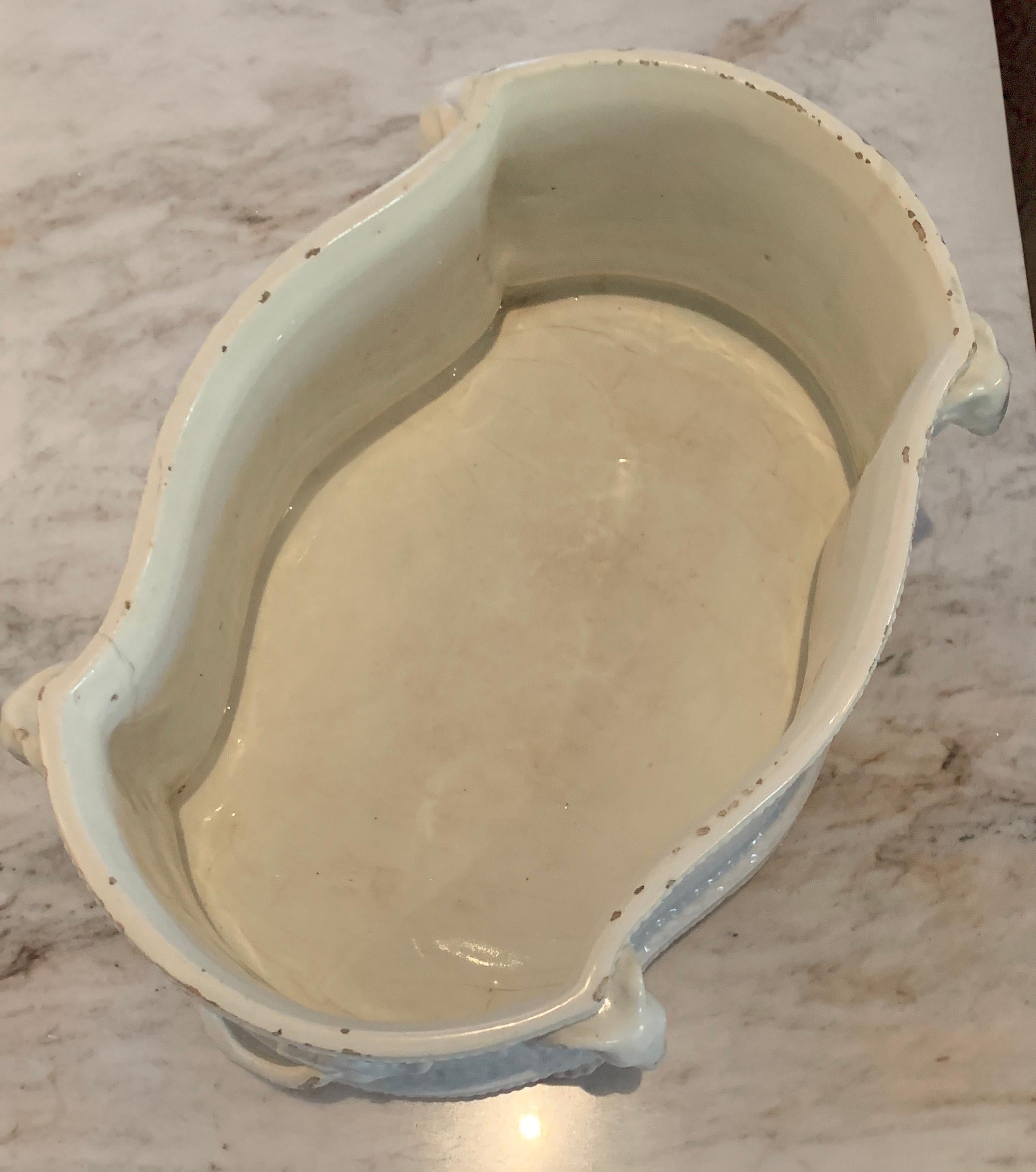 Glazed Terracotta Ceramic Jardinière / Cachepot Centerpiece 1