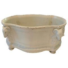 Jardinière / Cache-pot centre de table en céramique terre cuite émaillée